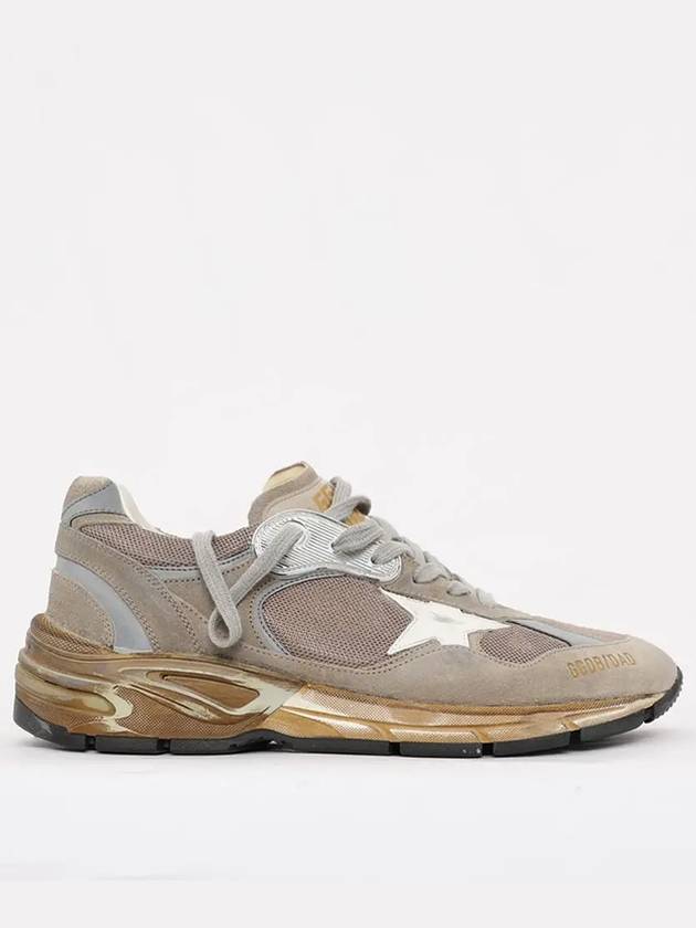 Mesh and Suede Dad-Star Sneakers White Dove Grey - GOLDEN GOOSE - BALAAN 3