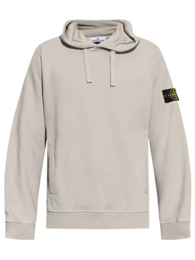 Wappen Patch Brushed Cotton Fleece Hoodie Grey - STONE ISLAND - BALAAN 2