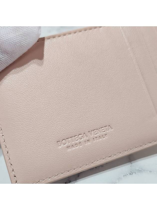 Intrecciato Lambskin Calfskin Card Wallet Pink - BOTTEGA VENETA - BALAAN 6