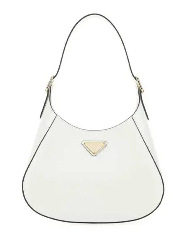 Medium Leather Shoulder Bag White - PRADA - BALAAN 3