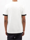 Logo minimal print layered cuff t shirt white 8C00017 8390T 034 - MONCLER - BALAAN 5