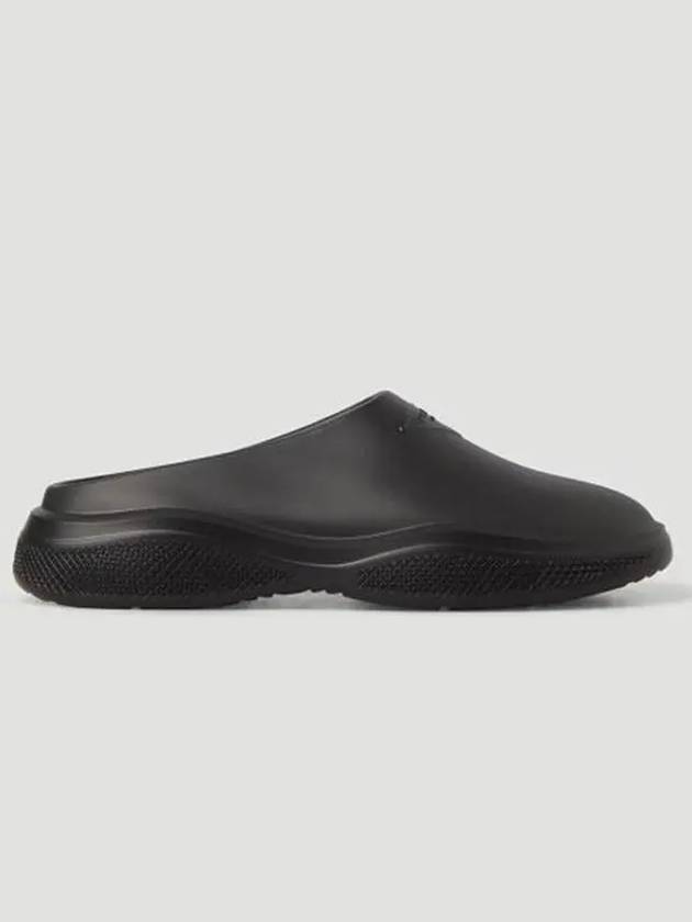 triangle logo foam rubber mule slippers black - PRADA - BALAAN 2