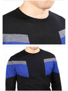 Men's Round Neck Wool Knit Top Black - LES HOMMES - BALAAN 5