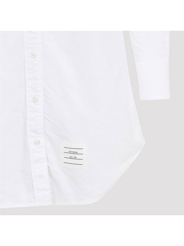 Women's Hidden Oxford Shirt Long Dress White - THOM BROWNE - BALAAN 4