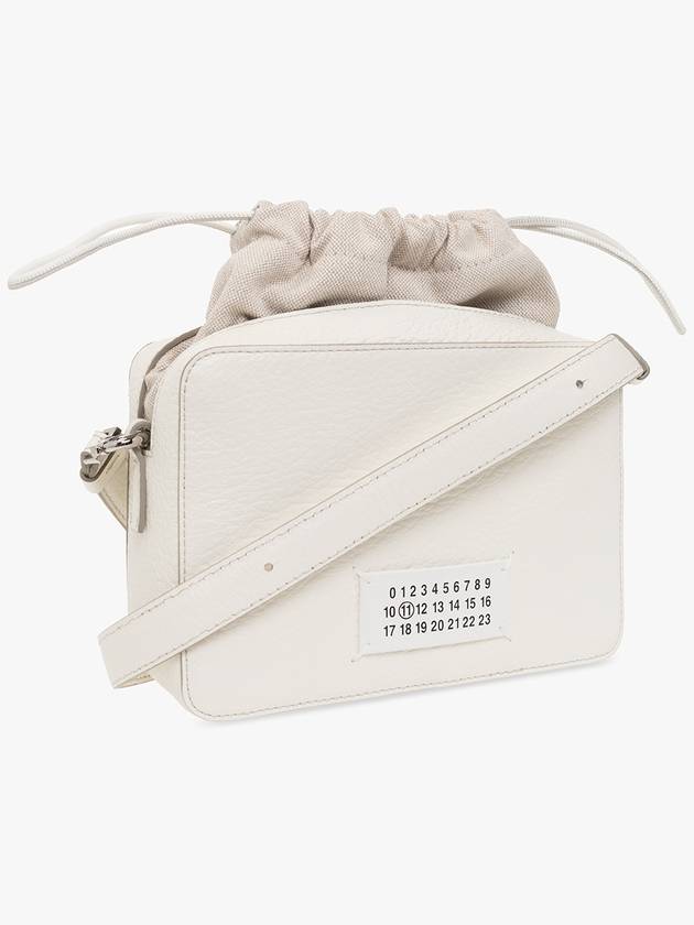 Logo Patch Leather Bucket Cross Bag White - MAISON MARGIELA - BALAAN 5