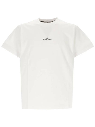 Stamp One Print Short Sleeve T-Shirt White - STONE ISLAND - BALAAN 2