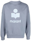 Melvis Big Logo Sweatshirt Grayish Blue - ISABEL MARANT - BALAAN 3