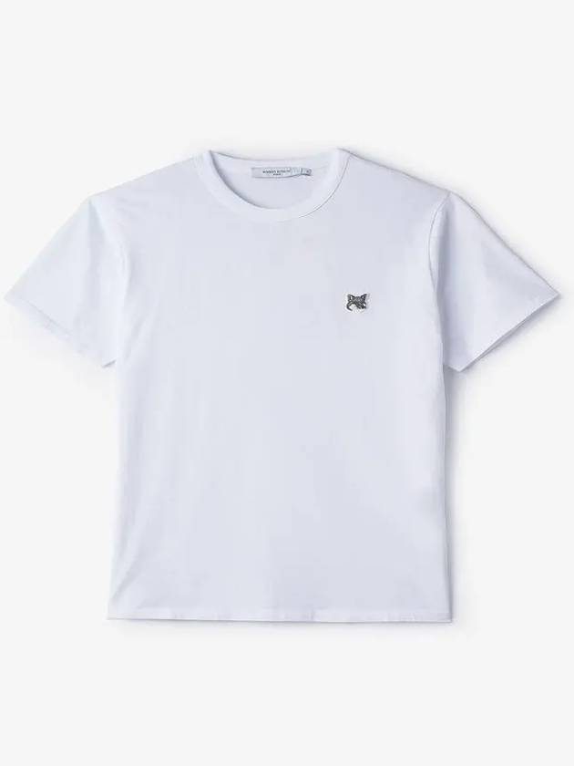 Grey Fox Head Patch Classic Short Sleeve T-Shirt White - MAISON KITSUNE - BALAAN 3