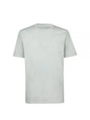 Logo Backprint Cotton Short Sleeve T-Shirt Grey - CP COMPANY - BALAAN 2