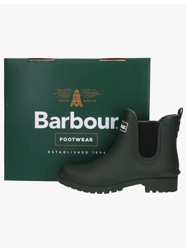 Wilton Wellington Chelsea Rain Boots Green - BARBOUR - BALAAN 4