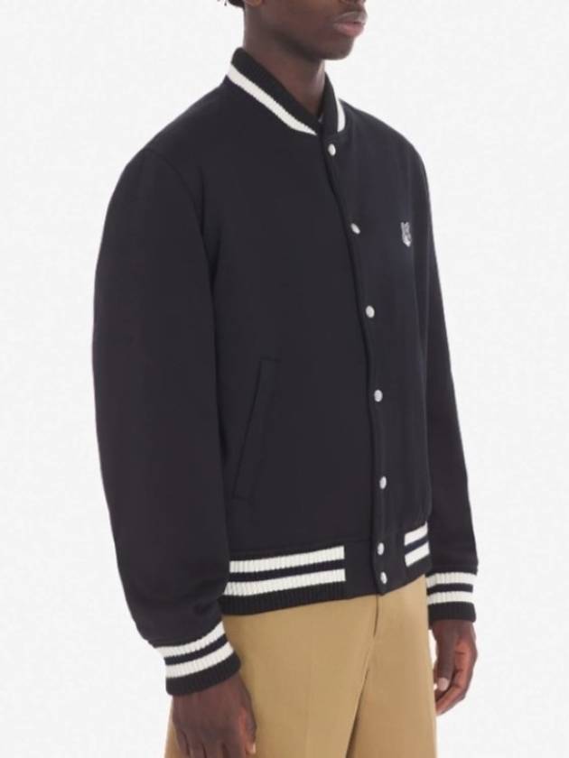 Cotton Satin Teddy Jacket Black - MAISON KITSUNE - BALAAN 5