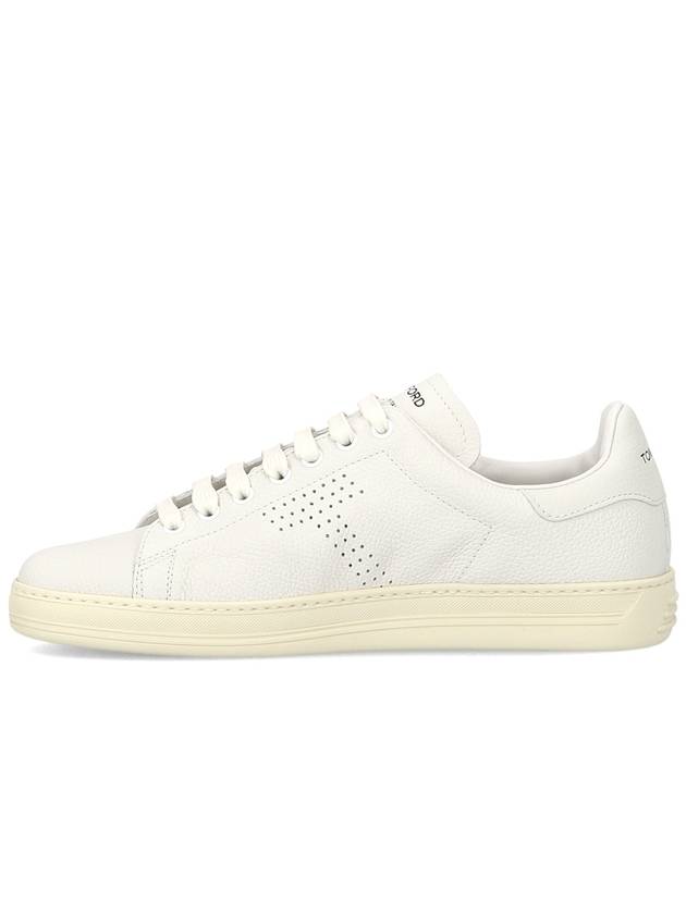 Grain Leather Low Top Sneakers White - TOM FORD - BALAAN 3