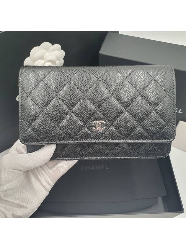 Classic WOC Caviar Silver Black AP0250 - CHANEL - BALAAN 3