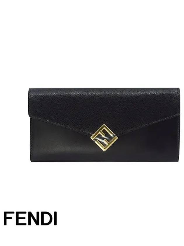 FF Diamond Continental Chain Long Wallet Black - FENDI - BALAAN 3