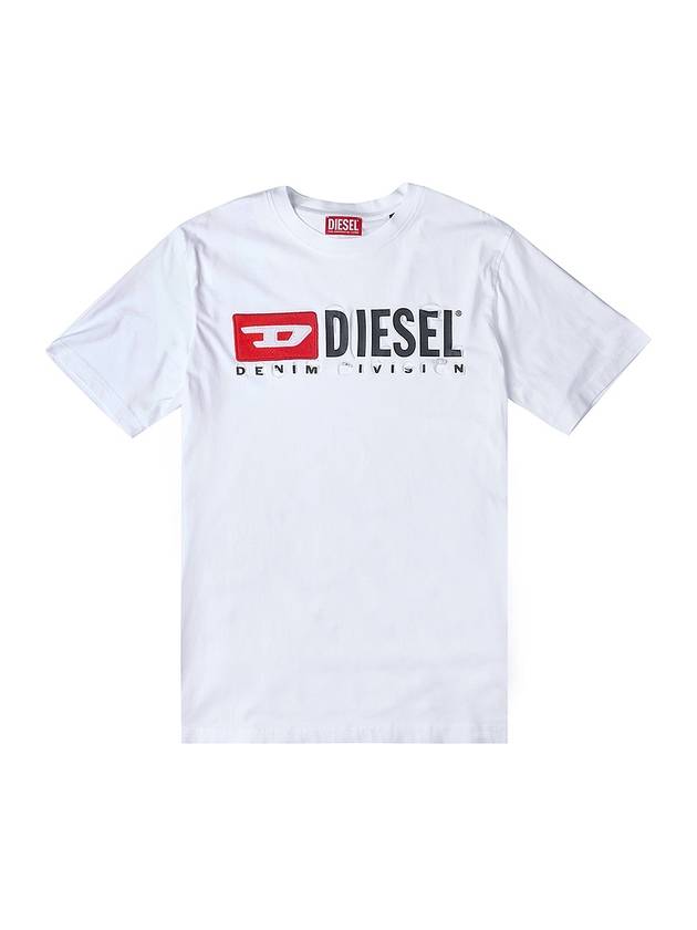 Logo Print Short Sleeve T-shirt White - DIESEL - BALAAN 10