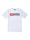 Logo Print Short Sleeve T-shirt White - DIESEL - BALAAN 11