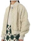 Quilted Bomber Jacket Ivory - BURBERRY - BALAAN 6