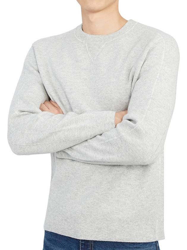 Men's Crew Neck Classic Wool Knit Top Grey - THEORY - BALAAN 6