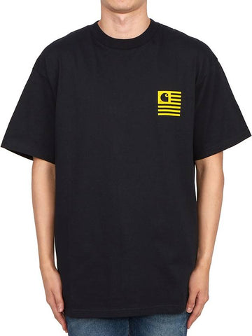 Back Logo Short Sleeve T-Shirt Black - CARHARTT WIP - BALAAN 1