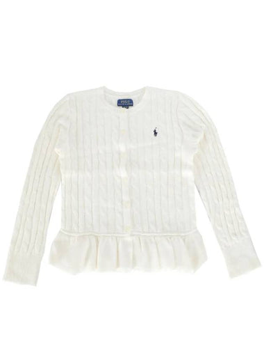 Kids Women s Pony Logo Cable Cardigan 737911 045 - POLO RALPH LAUREN - BALAAN 1