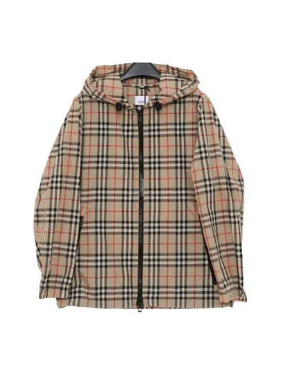 Check Hooded Jacket Archive Beige - BURBERRY - BALAAN 2