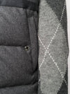 Flannel Down Filled 4-Bar Vest Medium Grey - THOM BROWNE - BALAAN 7