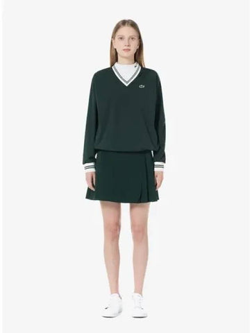 Women s unbalanced pleated skirt JF221E 54N YZP domestic product GQ2N24071971566 - LACOSTE - BALAAN 1