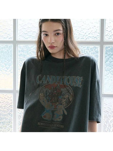 Candy House Pigment Short Sleeve T-Shirt Smoke Black - CPGN STUDIO - BALAAN 1