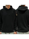 Men's Waffen Patch OLD Treatment Cotton Hoodie Black - STONE ISLAND - BALAAN 2