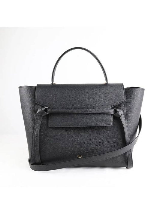 Mini Belt Tote Bag Black - CELINE - BALAAN 2