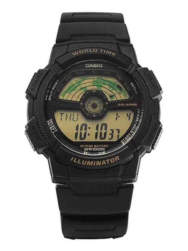 Youth World Time Rubber Quartz Watch Black - CASIO - BALAAN 3