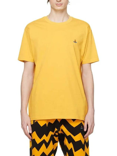 ORB Logo Cotton Short Sleeve T-Shirt Yellow - VIVIENNE WESTWOOD - BALAAN 2