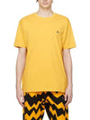 ORB Logo Cotton Short Sleeve T-Shirt Yellow - VIVIENNE WESTWOOD - BALAAN 3