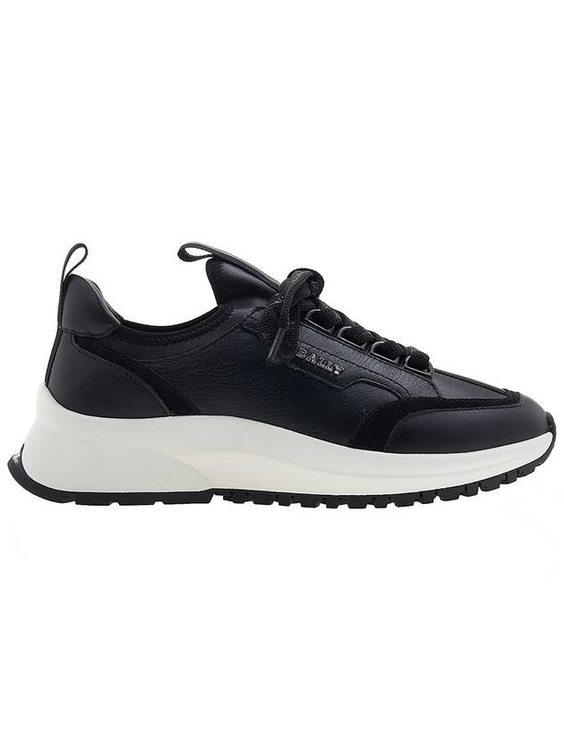 Women's Deven Leather Low Top Sneakers Black - BALLY - BALAAN 3