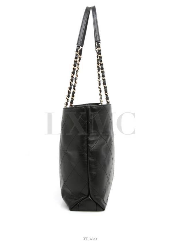 Black Matrasse Chain Shoulder Bag Quilted Medium Shopper AS2442 - CHANEL - BALAAN 3