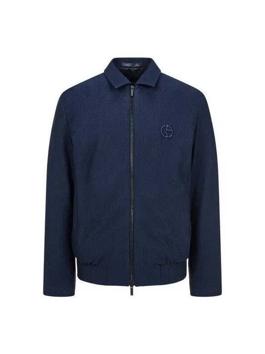 Men s Embroidered Logo Mesh Jacket Dark Navy 271512 - GIORGIO ARMANI - BALAAN 1