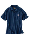 Polo short sleeve t shirt dark cobalt blue heather K570 413 - CARHARTT - BALAAN 3