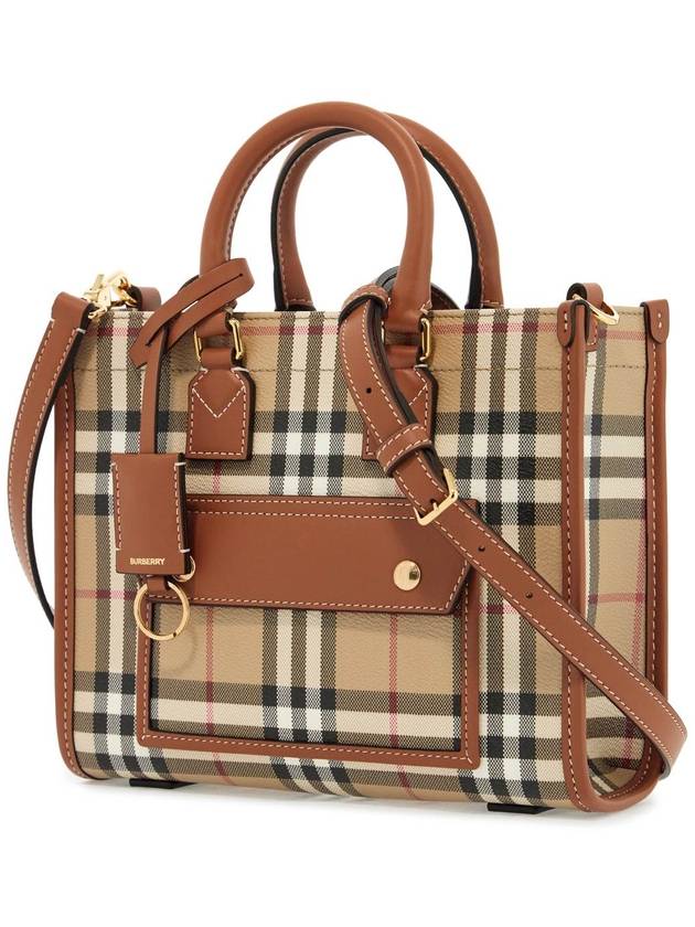 Freya Mini Tote Bag Brown Archive Beige - BURBERRY - BALAAN 4