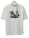 Logo Print Short Sleeve T-Shirt White - PALM ANGELS - BALAAN 7