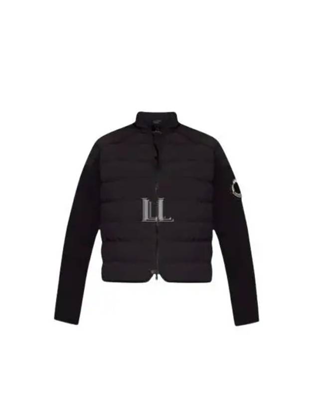 Padded Cotton Zip-Up Cardigan Black - MONCLER - BALAAN 2