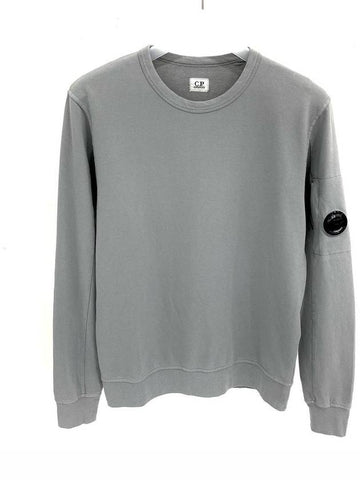 Lens Wappen Light Fleece Thin Sweatshirt Long Sleeve Gray 12CMSS032A - CP COMPANY - BALAAN 1