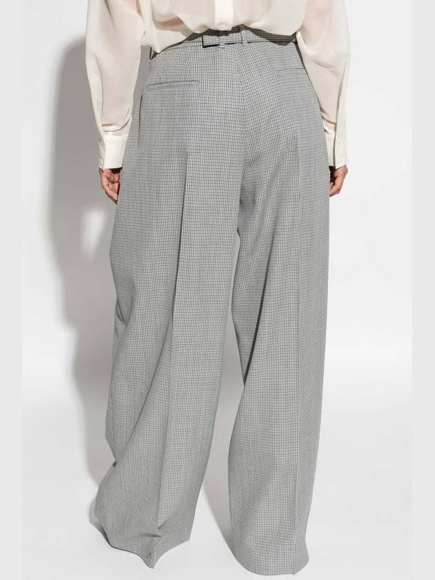 JIL SANDER Plaid Patterned Trousers, Women's, Grey - JIL SANDER - BALAAN 4