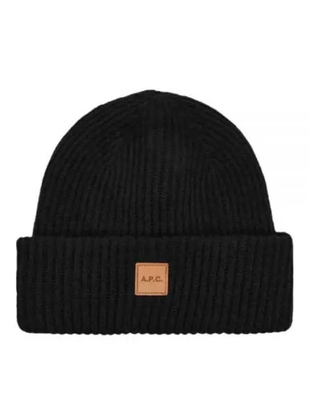 Logo Patch Wool Cashmere Beanie Navy - A.P.C. - BALAAN 2