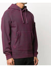 Dust Colour Treatment Hoodie Purple - STONE ISLAND - BALAAN 4