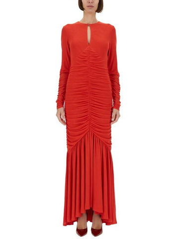 Rotate Birger Christensen Long Dress With Drape - ROTATE - BALAAN 1