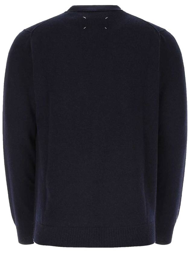 Cashmere Back Stitch Cardigan Navy - MAISON MARGIELA - BALAAN 3