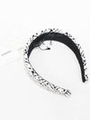 Cotton Tweed White Black Hairband AA9458 B14121 NR519 - CHANEL - BALAAN 3