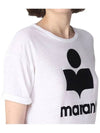 Koldi Logo Linen Short Sleeve T-Shirt White - ISABEL MARANT ETOILE - BALAAN 4