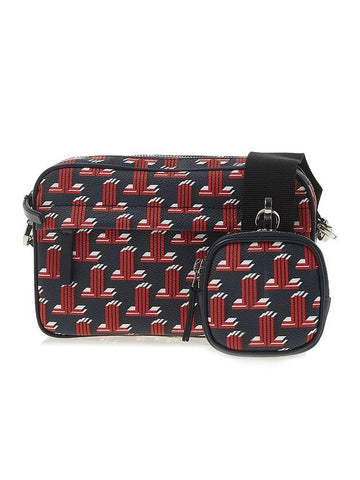 Logo Print Cross Bag Navy Red - LANVIN - BALAAN 1