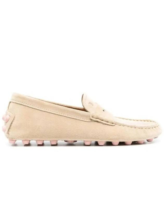 Gommino Bubble Suede Driving Shoes Beige - TOD'S - BALAAN 2